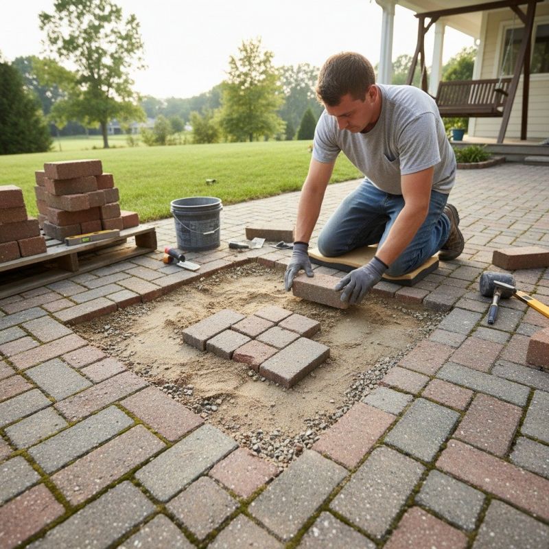 Brick Paver Patio Cleaning