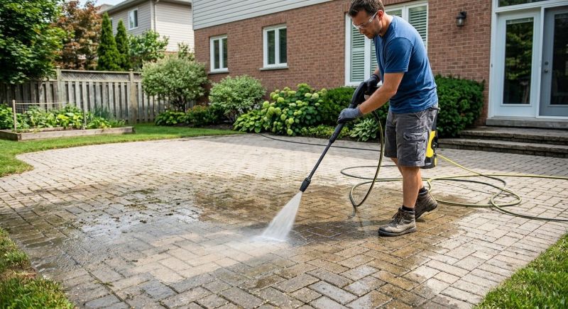 Brick Paver Patio Cleaning