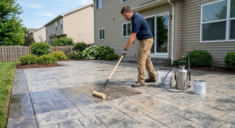 Stamped Concrete Sealing in Bellevue, WA